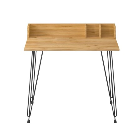 Written table Liverpool 90x50x75 cm, oak craf gold, black-2