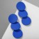 Earrings Metal "Azelia" circles, trio, blue color
