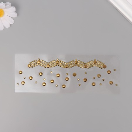 Sticker Plastic Straz "Choker Luxury" Gold 11.6x18 cm-1