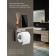 Holder for toilet paper with a shelf, 18 × 10 × 9 cm, chrome