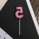 Candle for the cake, the number "5", pink.