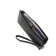 H-600 purse with zipper, card for maps (6)/coins/bill, color Black cascade 11x20x1cm