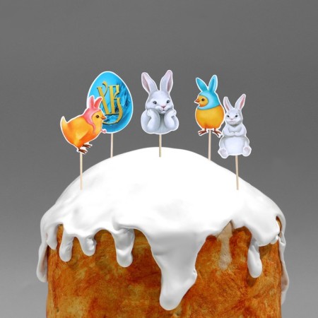 Set for decorating the Easter cake "bright day of Easter!", 11 x 16.5 cm.