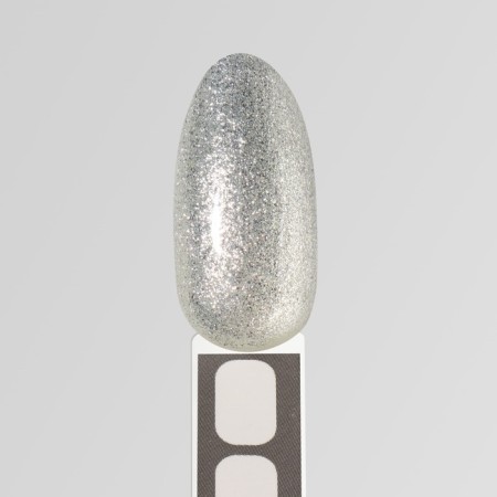 Gel nail polish, Chrome, shimmer, 3 phase, 8ml, led/uv, silver color (021)-11