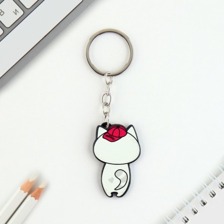 Acrylic core keychain "Kit", 3.5 x 10 cm-4