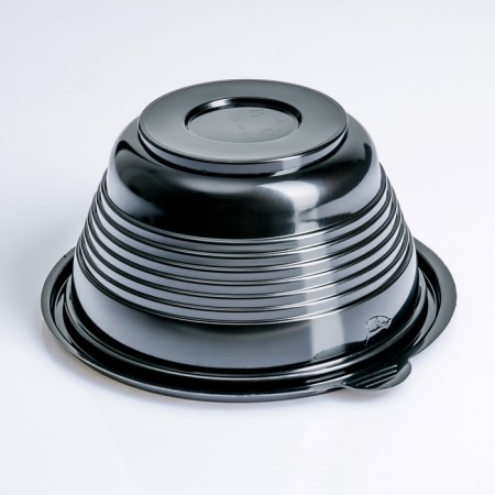 A disposable container P-M-M-500, round, black, 500 ml, 14.4 × 7 cm, 540 pcs/unns.-1