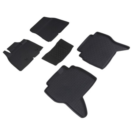 Rubber rugs with high side for Mitsubishi Pajero IV, 2006-