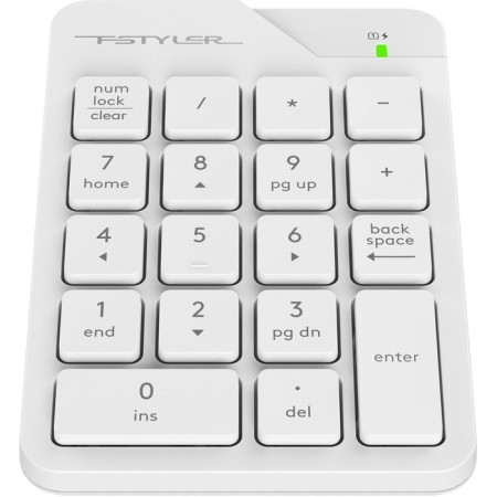 Numerical block A4Tech FGK21c white USB wireless SLIM for laptop-7