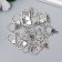 Decor Metal for the creativity of locks "Flower-Pilist" silver 1050m012 2x1.3 cm