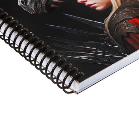 Note book A5, 96 sheets in a cage on the rowing "Dragon", hard cover, matte lamination, selective varnish, block 60 g/m2-2