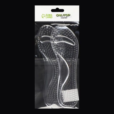 Half -slopes for shoes, with an adolescent, amortizing, massage, adhesive, silicone, 20.5 × 7.5 cm, steam, transparent color-7
