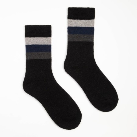 Socks male terry, black color, size 39-44