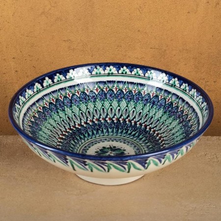 Buditsa Rishtan ceramics "Flowers", 25 cm, mix