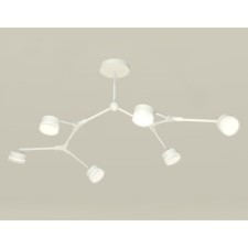 Комплект подвесного поворотного светильника с акрилом Ambrella light, Traditional DIY, XB9055204, 6хGX53, цвет белый песок, белый матовый, прозрачный