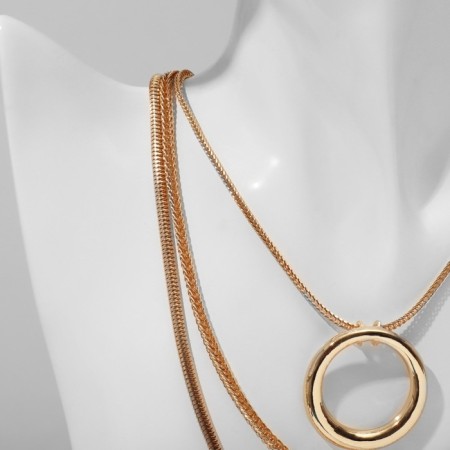 Piece "chain" ring, 3 threads, color gold, 58 cm-1