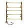Domoterm electric heated towel rail "Orpheus", 500 x 700 mm, 5 crossbars, left, bronze