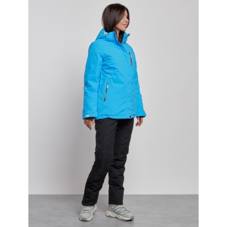 Ski costume female winter, size 44, blue color-2