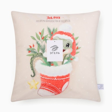 Case on the pillow Ethel "Snake in the sock", 40*40 cm, 100 p/e, velor-5