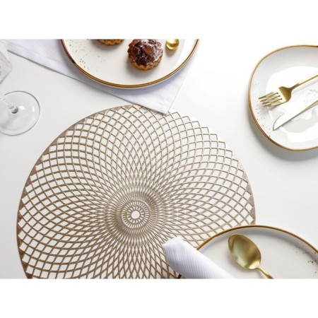 A set of serving napkins on the table “Vira”, 4 pcs, d = 38 cm, gold color-4
