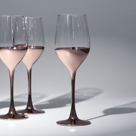 A set of glass glasses for the wine "Electric copper", 270 ml, 4 pcs-1