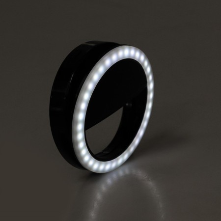 LED ring lamp for Luazon AKS-03, from batteries, 3 modes, black-2