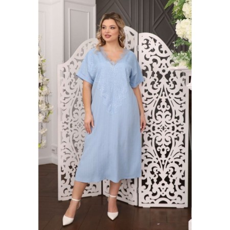 Women's dress, size 54, blue color-1