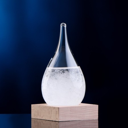 Barometer - Stormglass "drop" 12x6cm, mix