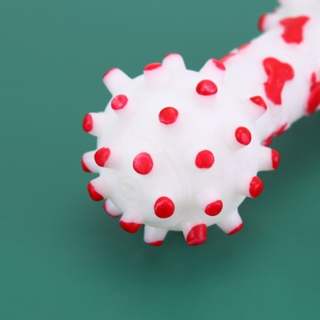 Brying toy "New Year's bone" for dogs, white, 12 cm-2