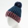 Minaku hat knitted with pompom and gateway, turquoise color, size 52-54