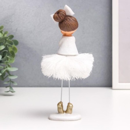 Polystone souvenir "Baby with a large bow and skirt" 17.6x4.8x5 cm-2