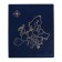Album for coins on rings, Optima format 230 x 265 mm Calligrata "Map", includes up to 20 sheets, cover cover, blue