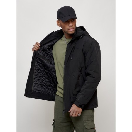 Male spring jacket, size 50, black color-12