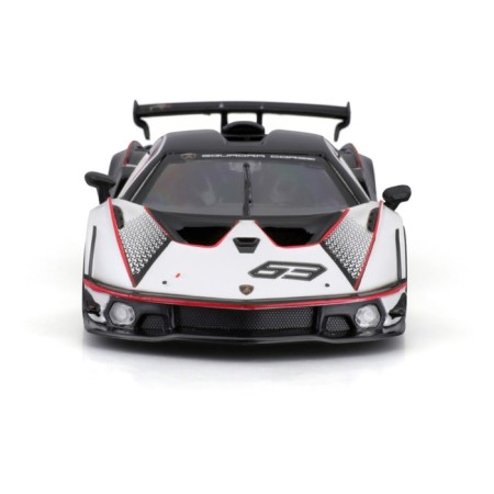 Racing machine BBURAGO LAMBORGHINI Essenza SCV12, DIE-CAST, 1:32, Black and white color-9