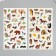 Plastic sticker "Wild animals" mix 10x21.5 cm