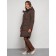 Coat insulated winter female, size 52, brown color