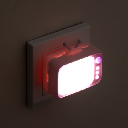Nightlight "TV" LED pink 7x7x6.5 cm-7
