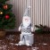 Soft toy "Santa Claus in a suit with a strap" 15x39 cm, white-gray