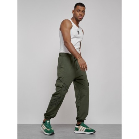 Joggers male, size 52, khaki color-2