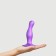 STRAP-ON -M DILDO PLUG Fallomitator curved, purple metallic M, 15.5 cm