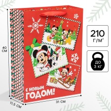 New Year. Gift package, 31x40x11.5 cm, packaging, Mickey Mouse