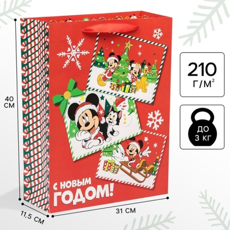 New Year. Gift package, 31x40x11.5 cm, packaging, Mickey Mouse