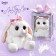 Soft toy "Bunny La Pu", in a dress, with a bandage bow