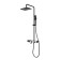 The shower system wasserkraft a11401, tropical shower, thermostat, hand watering can, chrome/black