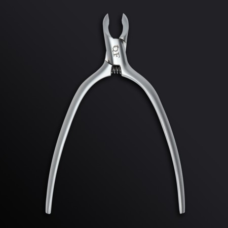 Manicure nippers for the cuticle “Premium Satin”, hidden spring, matte, 10.3 cm, blade length - 4 mm, silver color-5