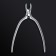 Manicure nippers for the cuticle “Premium Satin”, hidden spring, matte, 10.3 cm, blade length - 4 mm, silver color