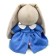Soft toy "Bunny Mi", in a blue dress with roses, 23 cm