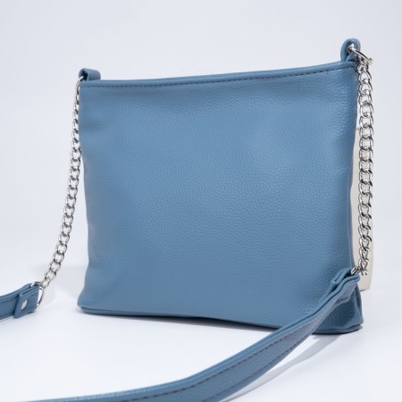 Bag Cross-Bodi with a zipper, blue color-5