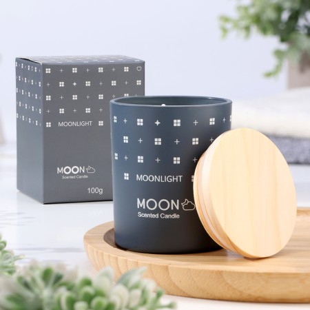 Aromatic candle in a glass "Moon", forest, small