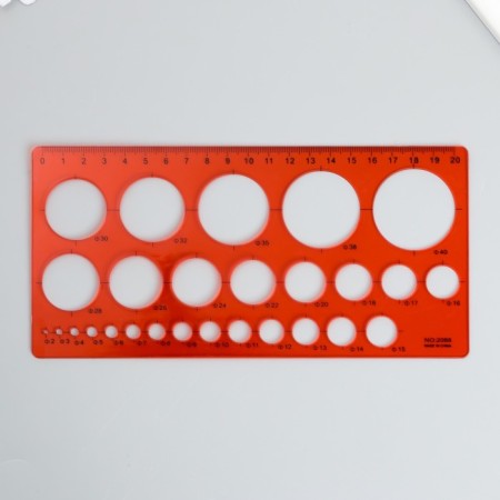 Quilling line "Circles of different diameters" Plastic MIX 20x10 cm