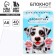 Notepad A6, 40 liters on the crest, soft cover "Notepad of a cute puppy"